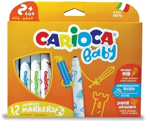 CARIOCA Marker w/ children\'s grip (12 pcs) (809428) in the group TOYS, KIDS & BABY PRODUCTS / Toys / Crafts at TP E-commerce Nordic AB (C95394)