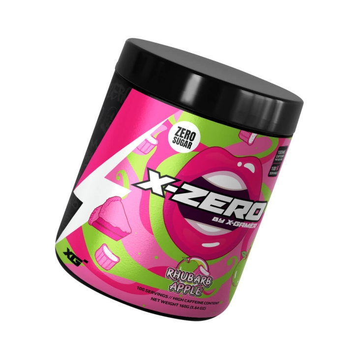 X-GAMER Energy Drink Powder X-Zero 160 gram Rhubarb Apple in the group COMPUTERS & PERIPHERALS / GAMING / Energydrinks for gamers at TP E-commerce Nordic AB (C95412)