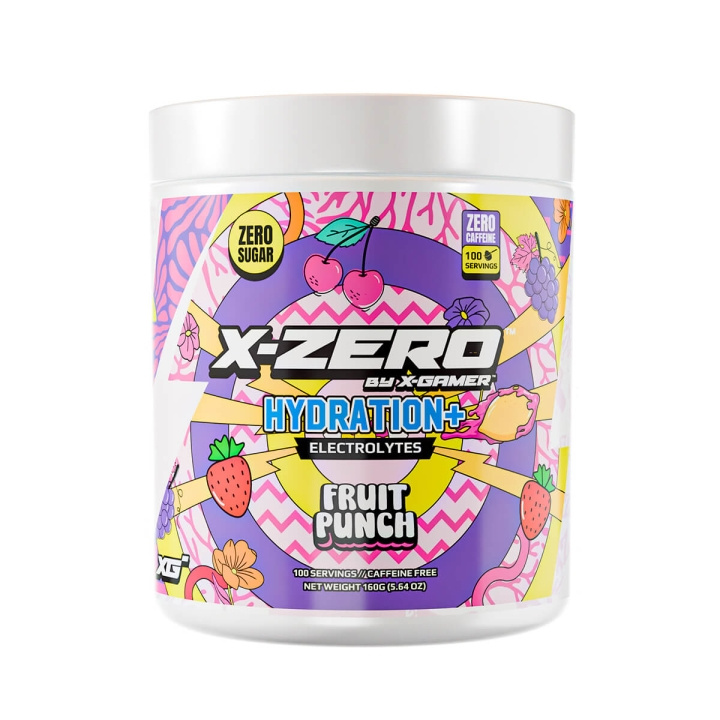 X-GAMER Energy Drink Powder X-Zero Hydration+ 160 gram Fruit Punch in the group COMPUTERS & PERIPHERALS / GAMING / Energydrinks for gamers at TP E-commerce Nordic AB (C95414)