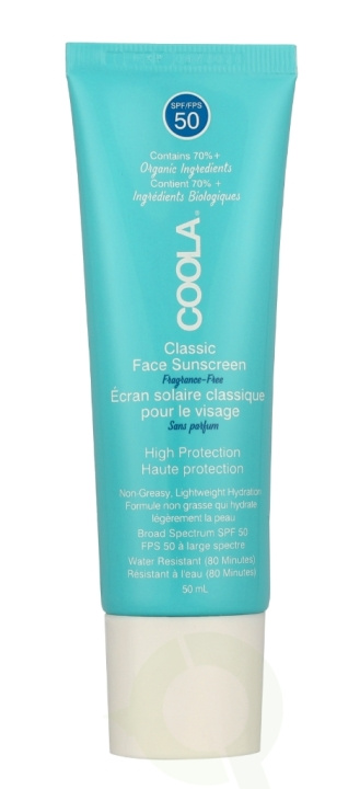 Coola Classic Sunscreen Face Moisturizer SPF50 50 ml Fragrance-Free in the group BEAUTY & HEALTH / Skin care / Tanning / Sunscreen at TP E-commerce Nordic AB (C95660)