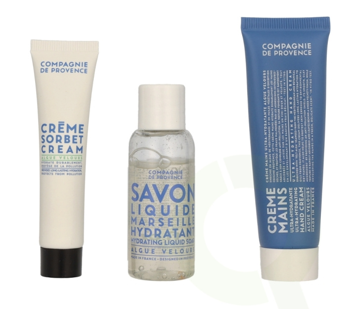 Compagnie De Provence Velvet Seaweed Discovery Kit 75 ml Marseille Liquid Soap 30ml/Hand Cream 30ml/Sorbet Cream 15ml in the group BEAUTY & HEALTH / Manicure / Pedicure / Hand Creams at TP E-commerce Nordic AB (C95685)