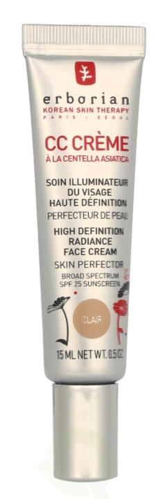 Erborian CC HD Radiance Face Cream SPF25 15 ml Clair in the group BEAUTY & HEALTH / Makeup / Facial makeup / CC/BB Cream at TP E-commerce Nordic AB (C95691)