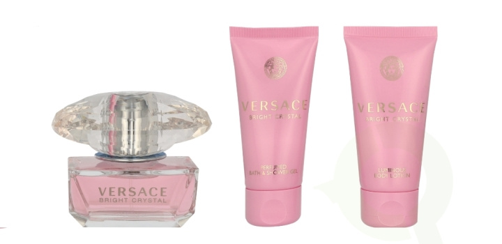 Versace Bright Crystal Giftset 150 ml Edt Spray 50ml/Bath & Showergel 50ml/Body Lotion 50ml in the group BEAUTY & HEALTH / Gift sets / Gift sets for her at TP E-commerce Nordic AB (C95715)