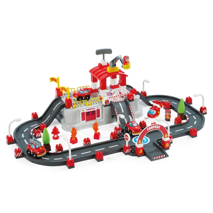 Abrick Fire Station Circuit in a barrel (I-1349) in the group TOYS, KIDS & BABY PRODUCTS / Toys / Racing tracks at TP E-commerce Nordic AB (C96771)