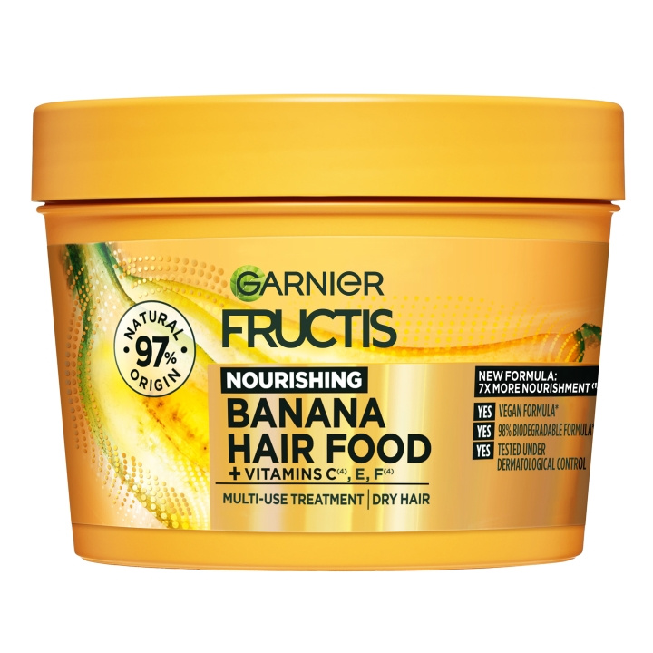 Garnier Fructis Hair Food Banana Mask - 400ml in the group BEAUTY & HEALTH / Hair & Styling / Hair care / Hair Mask at TP E-commerce Nordic AB (C96799)