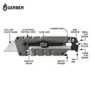 Gerber Prybrid-Utility Grey in the group Sport, leisure & Hobby / Outdoor recreation / Multi-tools at TP E-commerce Nordic AB (C96961)