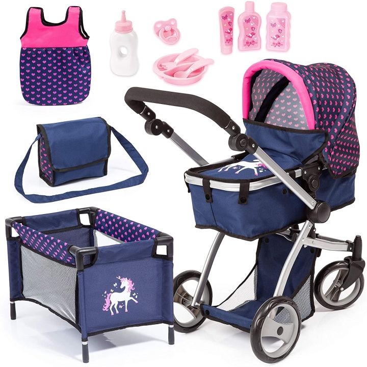 Bayer Dolls Pram Mega Set - Navy (18354AC) in the group TOYS, KIDS & BABY PRODUCTS / Toys / Docks & Accessories at TP E-commerce Nordic AB (C97001)