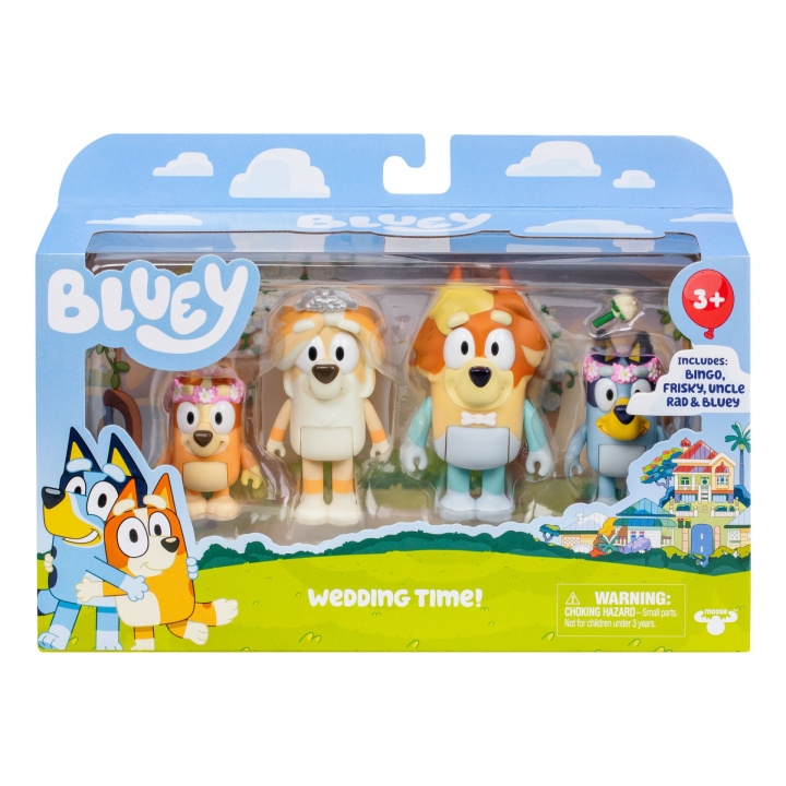 Bluey Figure 4pk Special Set-Wedding (90268) in the group TOYS, KIDS & BABY PRODUCTS / Toys / Figures, Miniatures & accessories at TP E-commerce Nordic AB (C97066)