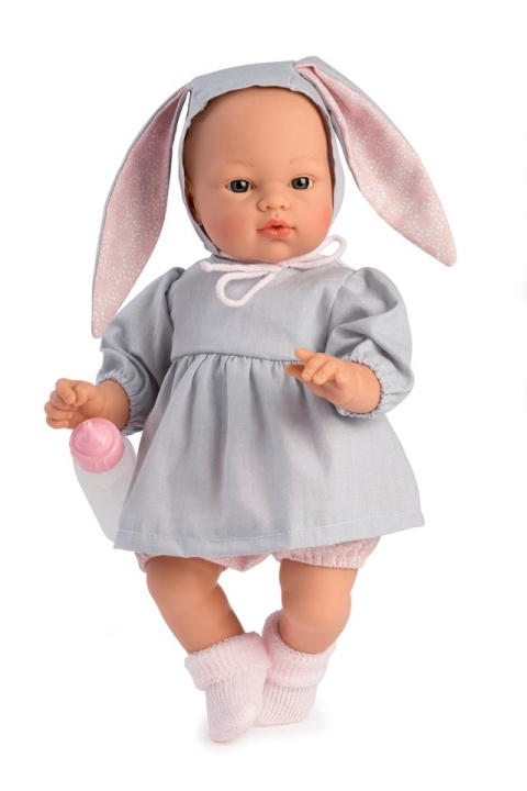 ASI Koke doll in gray dress with a hood with rabbit ears in the group TOYS, KIDS & BABY PRODUCTS / Toys / Docks & Accessories at TP E-commerce Nordic AB (C97165)