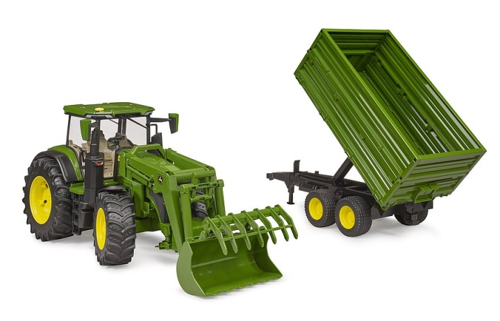 Bruder John Deere 7R 350 w/Frontloader & Tipping Trailer (03155) in the group TOYS, KIDS & BABY PRODUCTS / Toys / Toy cars at TP E-commerce Nordic AB (C97189)