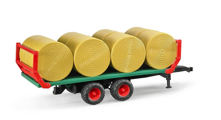 Bruder Bale Transport Trailer with 8 round bales (02220) in the group TOYS, KIDS & BABY PRODUCTS / Toys / Toy cars at TP E-commerce Nordic AB (C97207)