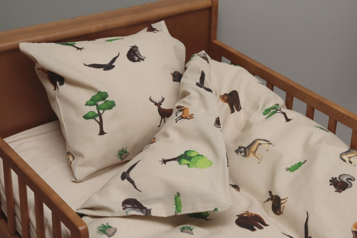 By Mats - Bed Linen Baby Size 70 x 100 cm - Forrest Animal (MAT134) in the group TOYS, KIDS & BABY PRODUCTS / Children\'s textiles / Bedding / Bedsets for stroller at TP E-commerce Nordic AB (C97356)