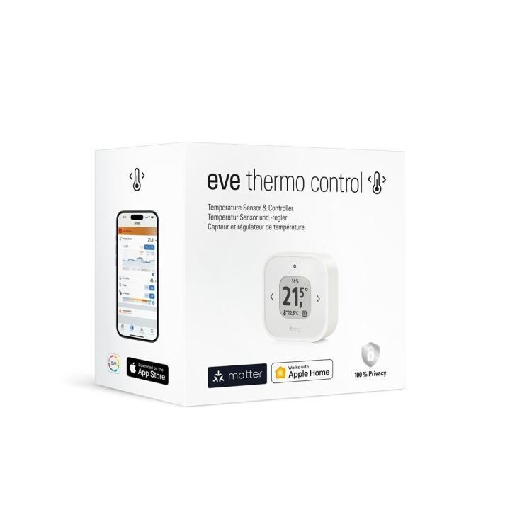 Eve Home Eve - Thermo Control Matter/HomeKit in the group HOME, HOUSEHOLD & GARDEN / Smart home / Smart home systems at TP E-commerce Nordic AB (C97600)