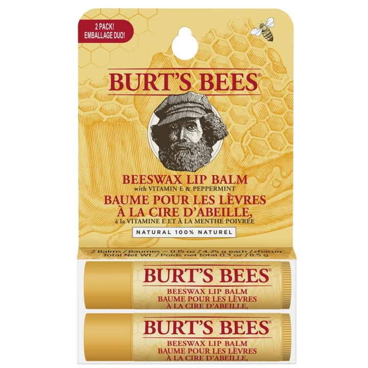 Burt\'s Bees UNI BEESWAX LIP BALM TUBE BLISTER TWIN PACK in the group BEAUTY & HEALTH / Makeup / Lips / Lip balm at TP E-commerce Nordic AB (C97799)