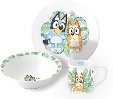 Bluey Stor - 3-Piece Ceramic Gift Set - Bluey (88055) in the group TOYS, KIDS & BABY PRODUCTS / Eat & Drink / Children\'s tableware at TP E-commerce Nordic AB (C97863)