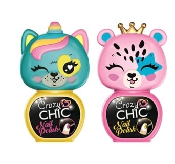 Crazy Chic Lovely Animals Nail Polish - Yellow & Pink (18844) in the group TOYS, KIDS & BABY PRODUCTS / Toys / Masquerade costumes at TP E-commerce Nordic AB (C97912)