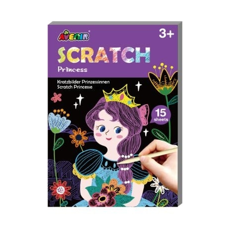 Avenir Mini Scratch Book - Princess (58CH221658) in the group Sport, leisure & Hobby / Hobby / Paint & Draw / Scratch art at TP E-commerce Nordic AB (C97989)