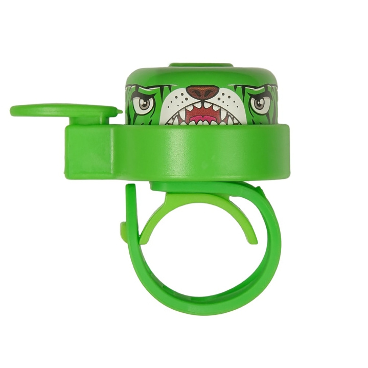 Crazy Safety Green Tiger Bicycle Bell for Kids - Green - One size in the group Sport, leisure & Hobby / Sports equipment / Bicycle accessories at TP E-commerce Nordic AB (C98018)