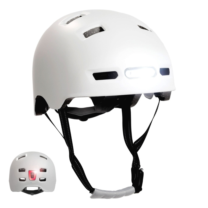 Crazy Safety Urban Bicycle and Skater Helmet - Matt White - L (57-61cm) in the group Sport, leisure & Hobby / Sports equipment / Bicycle accessories / Helmets at TP E-commerce Nordic AB (C98022)