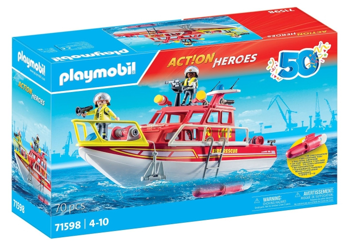 Playmobil 50YR Fire Rescue Boat (71598) in the group TOYS, KIDS & BABY PRODUCTS / Toys / Play set at TP E-commerce Nordic AB (C99278)