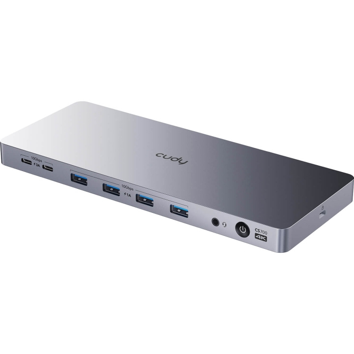 CUDY Docking Station CS700 10Gbps USB-C Dual 4K 150W in the group COMPUTERS & PERIPHERALS / Computer accessories / USB-Hubs at TP E-commerce Nordic AB (C99559)