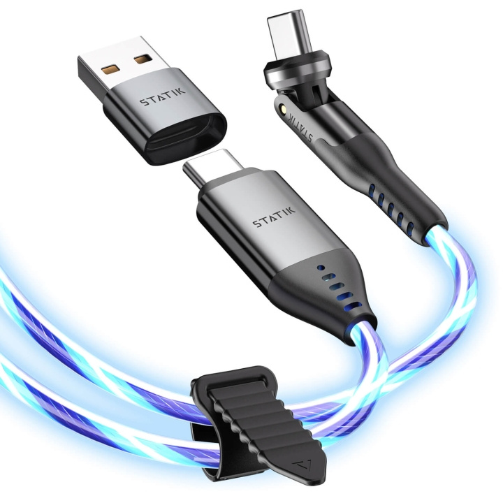 STATIK Cable PowerPivot Pro Glowing LED USB-C To USB-C 1m in the group COMPUTERS & PERIPHERALS / Computer cables / USB / USB-C at TP E-commerce Nordic AB (C99564)