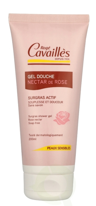 Roge Cavailles Extra-Gentle Surgras Shower Gel Rose Nectar 200 ml in the group BEAUTY & HEALTH / Skin care / Body health / Bath & Shower gels at TP E-commerce Nordic AB (C99789)