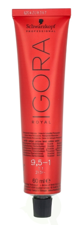 Schwarzkopf Igora Royal Permanent Color Creme 60 ml 9.5-1 in the group BEAUTY & HEALTH / Hair & Styling / Hair care / Hair Dye / Hair Dye & Color bombs at TP E-commerce Nordic AB (C99819)