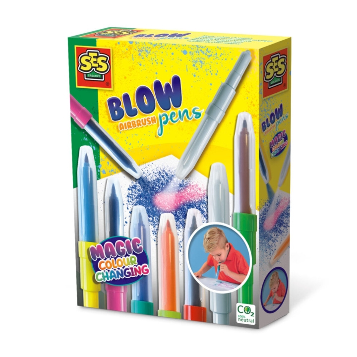 SES Creative Blow Pens - Airbrush Magic Colours - (S00283) in the group TOYS, KIDS & BABY PRODUCTS / Toys / Crafts at TP E-commerce Nordic AB (D00407)