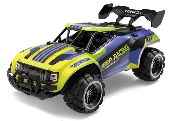 TEC-TOY Jeep Racing - R/C 1:20 2,4G 3,7V Li-ion - Blue/yellow in the group TOYS, KIDS & BABY PRODUCTS / Radio controlled / RC cars at TP E-commerce Nordic AB (D00409)