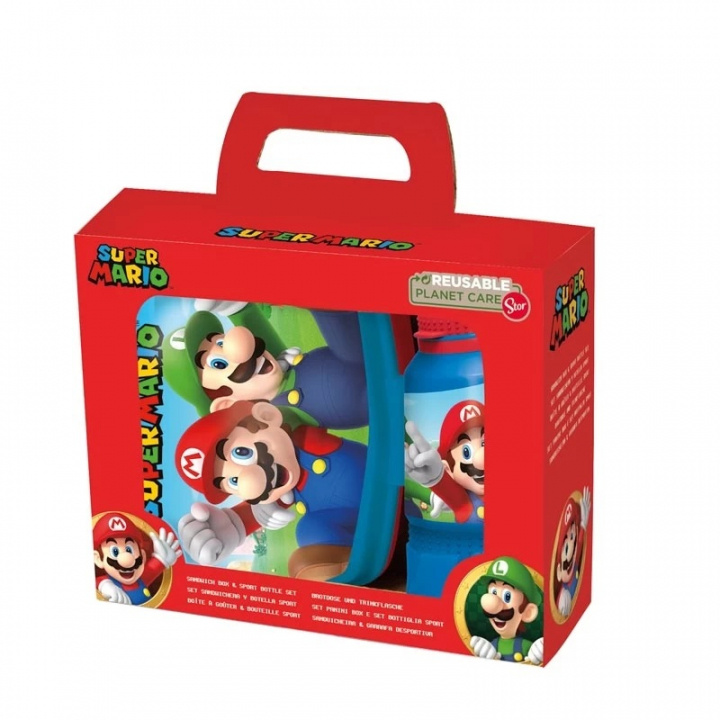 Super Mario Lunchbox & Water Bottle (75273) in the group TOYS, KIDS & BABY PRODUCTS / Eat & Drink / Baby bottle & Accessories at TP E-commerce Nordic AB (D00443)