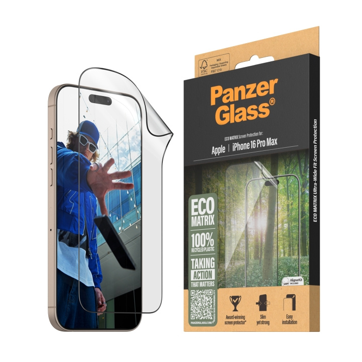 PanzerGlass Screen Protection MATRIX - iPhone 16 Pro Max - Ultra Wide Fit in the group SMARTPHONE & TABLETS / Phone cases / Apple / iPhone 16 at TP E-commerce Nordic AB (D00488)