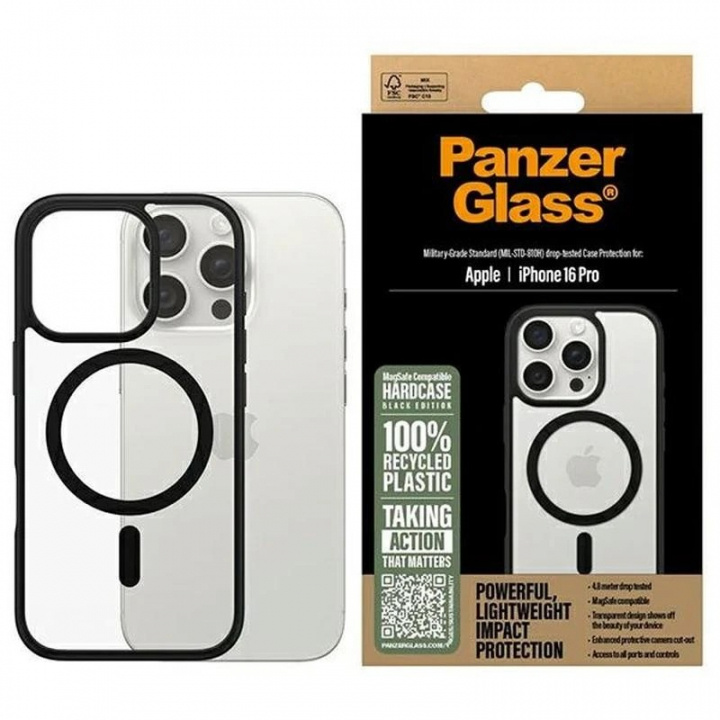 PanzerGlass HardCase MagSafe - iPhone 16 Pro - Black in the group SMARTPHONE & TABLETS / Phone cases / Apple / iPhone 16 at TP E-commerce Nordic AB (D00516)