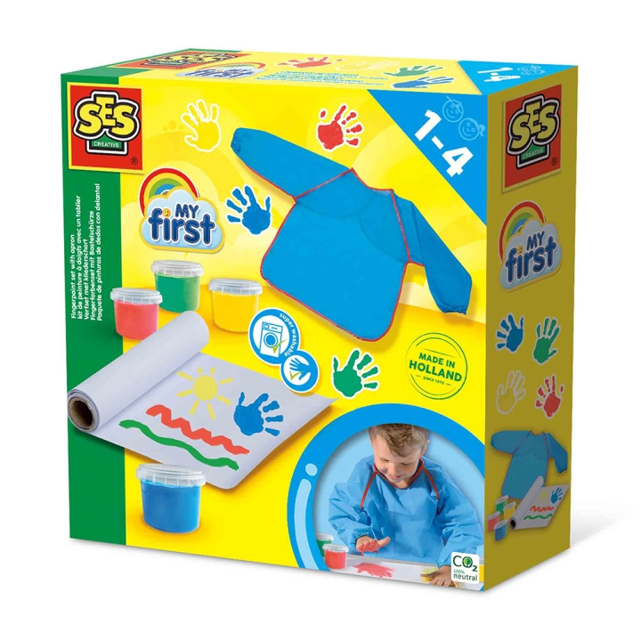 SES Creative My first - Fingerpaint with Apron - (S14449) in the group TOYS, KIDS & BABY PRODUCTS / Toys / Crafts at TP E-commerce Nordic AB (D00671)