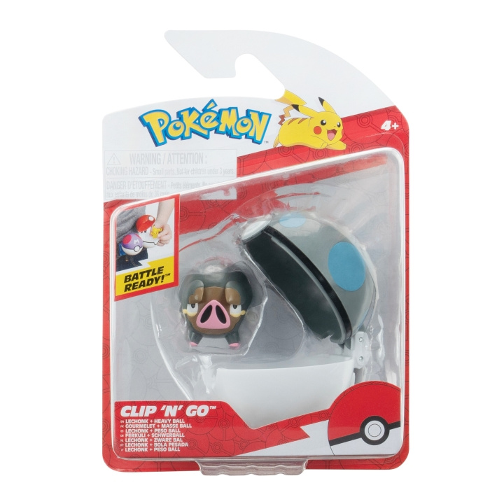 Pokémon Clip N Go Lechonk With Heavy Ball (PKW3633) in the group TOYS, KIDS & BABY PRODUCTS / Toys / Figures, Miniatures & accessories at TP E-commerce Nordic AB (D00777)