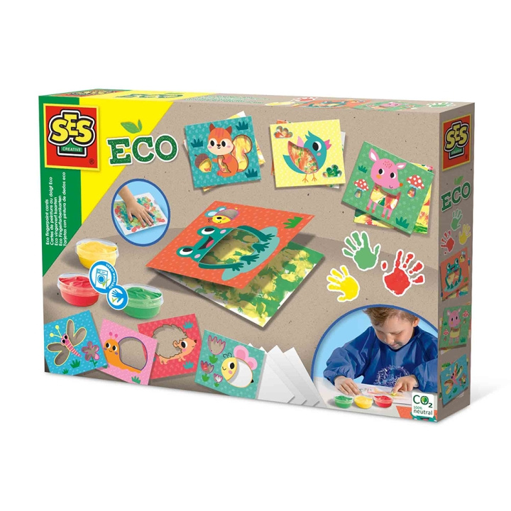 SES Creative Eco Fingerpaint Cards - (S24925) in the group TOYS, KIDS & BABY PRODUCTS / Toys / Crafts at TP E-commerce Nordic AB (D00856)