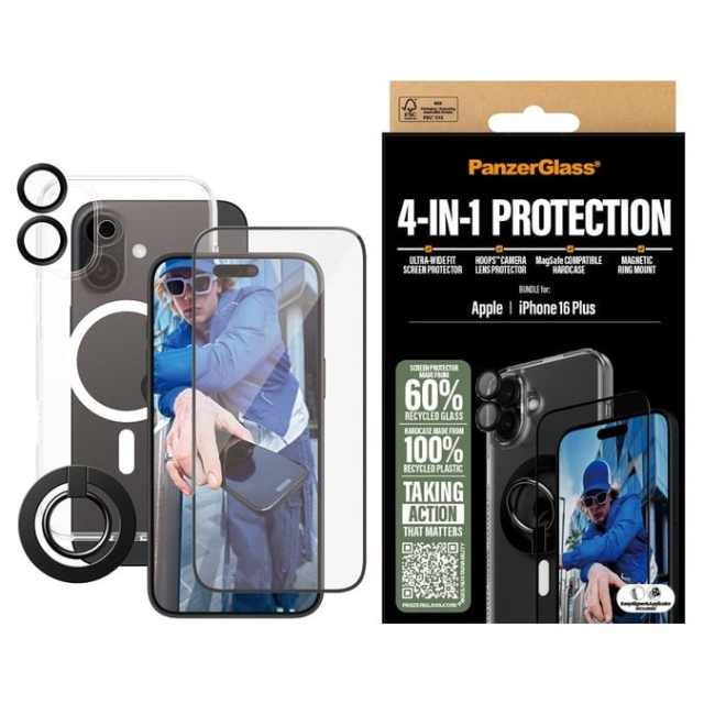 PanzerGlass iPhone 16 Plus 6.7\'\' 4-in-1 Protection Bundle in the group SMARTPHONE & TABLETS / Phone cases / Apple / iPhone 16 at TP E-commerce Nordic AB (D00923)