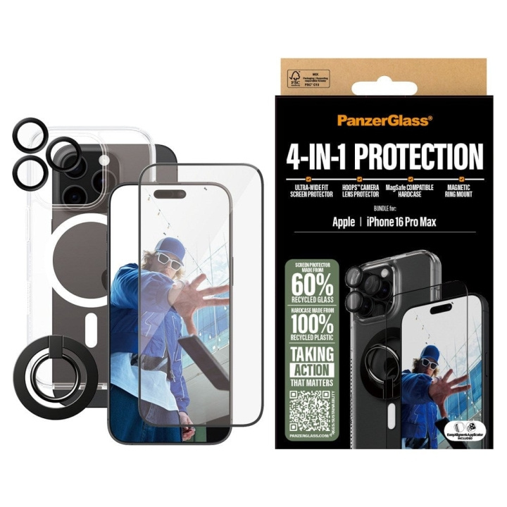 PanzerGlass iPhone 16 Pro Max 6.9\'\' 4-in-1 Protection Bundle in the group SMARTPHONE & TABLETS / Phone cases / Apple / iPhone 16 at TP E-commerce Nordic AB (D00925)