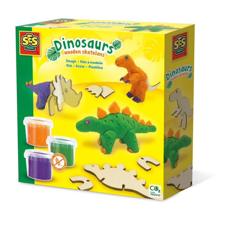 SES Creative Dough - Dinosaurs wooden skeletons - (S00418) in the group TOYS, KIDS & BABY PRODUCTS / Toys / Crafts at TP E-commerce Nordic AB (D00978)