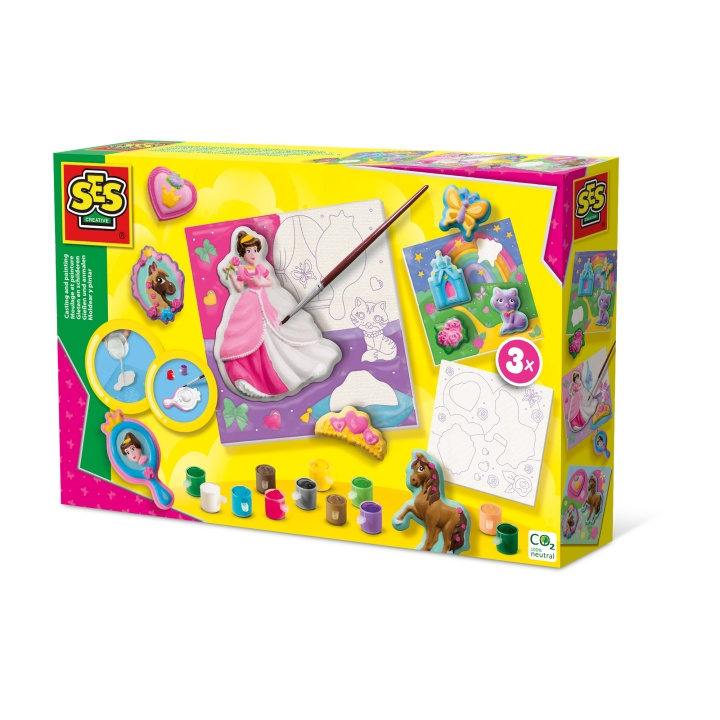 SES Creative Casting and Painting - Princesses and 3 Canvases - (S01349) in the group TOYS, KIDS & BABY PRODUCTS / Toys / Crafts at TP E-commerce Nordic AB (D00980)