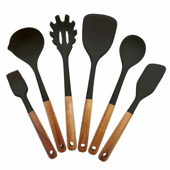 Sobczyk 6 Kitchen Tools - Silicone+Wood in the group HOME, HOUSEHOLD & GARDEN / Kitchen utensils / Other kitchen tools at TP E-commerce Nordic AB (D01118)