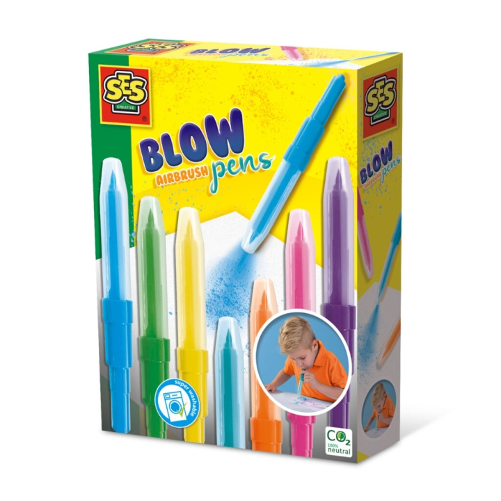 SES Creative Blow Pens - Airbrush - (S00275) in the group TOYS, KIDS & BABY PRODUCTS / Toys / Crafts at TP E-commerce Nordic AB (D01151)