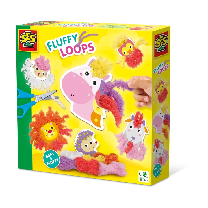 SES Creative Fluffy Loops - Soft Yarn Animals - (S14010) in the group TOYS, KIDS & BABY PRODUCTS / Toys / Crafts at TP E-commerce Nordic AB (D01154)