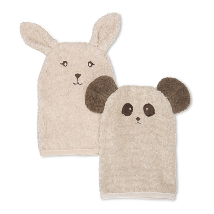 That\'s Mine Michi Wash Cloth 2 pcs Bunny & Panda in the group TOYS, KIDS & BABY PRODUCTS / Children\'s textiles / Bath accessories at TP E-commerce Nordic AB (D01386)