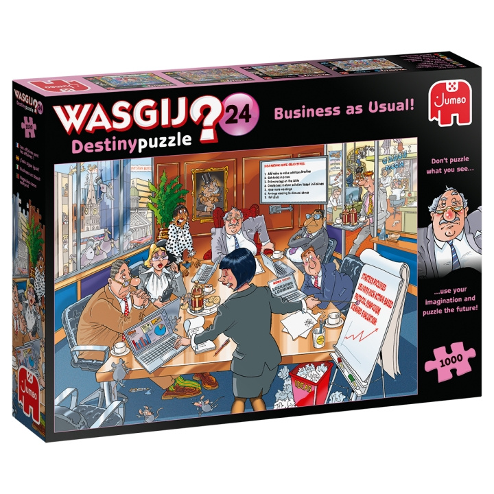 Wasgij Destiny #24, Business As Usual! 1000 pieces (JUM5013) in the group Sport, leisure & Hobby / Hobby / Puzzle at TP E-commerce Nordic AB (D01462)