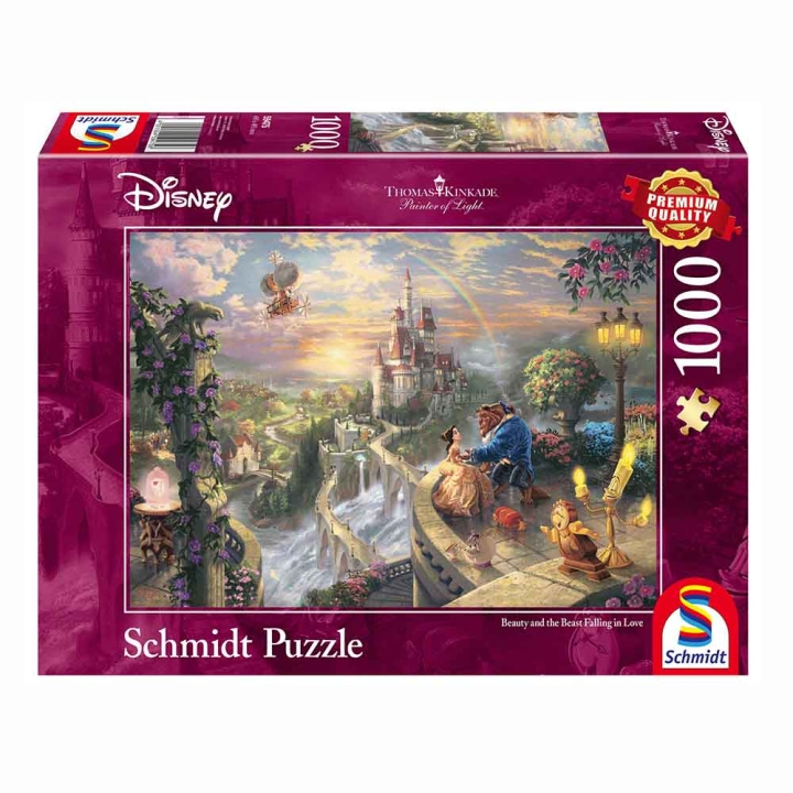 Schmidt Spiele - Thomas Kinkade: Disney - Beauty and the Beast, 1000 pieces (SCH59475) in the group Sport, leisure & Hobby / Hobby / Puzzle at TP E-commerce Nordic AB (D01479)