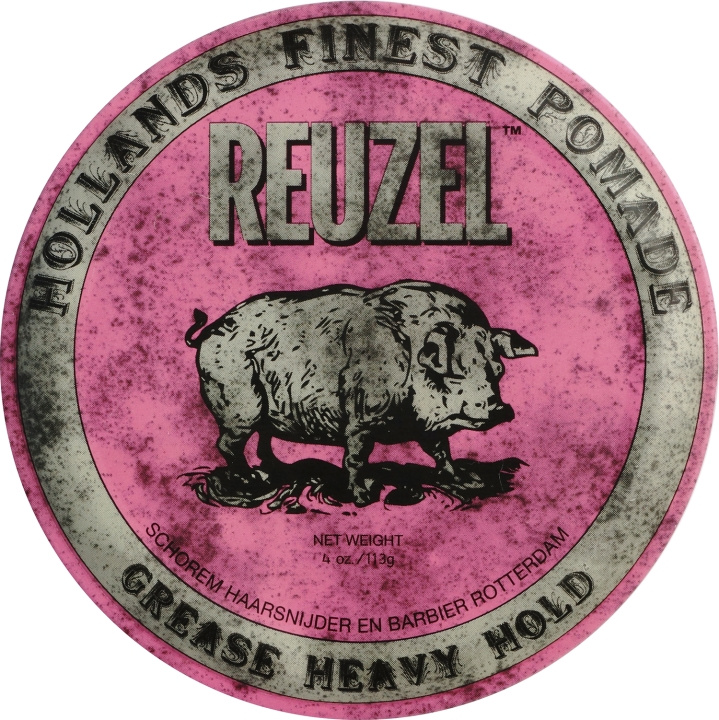 Reuzel Pink Heavy Hold Grease Pomade 113 ml in the group BEAUTY & HEALTH / Hair & Styling / Hair styling / Hair wax at TP E-commerce Nordic AB (D01488)