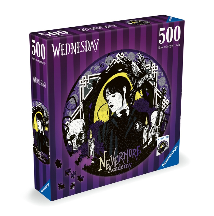 Ravensburger Puzzle Wednesday Nevermore 500p (10217573) in the group Sport, leisure & Hobby / Hobby / Puzzle at TP E-commerce Nordic AB (D01528)