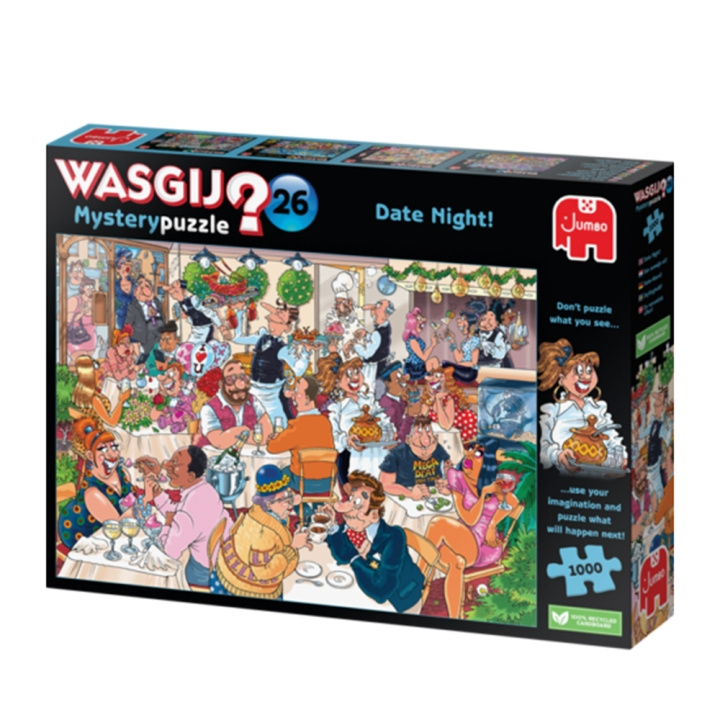 Wasgij Mystery #26, Date Night! 1000 pieces (JUM01853) in the group Sport, leisure & Hobby / Hobby / Puzzle at TP E-commerce Nordic AB (D01537)