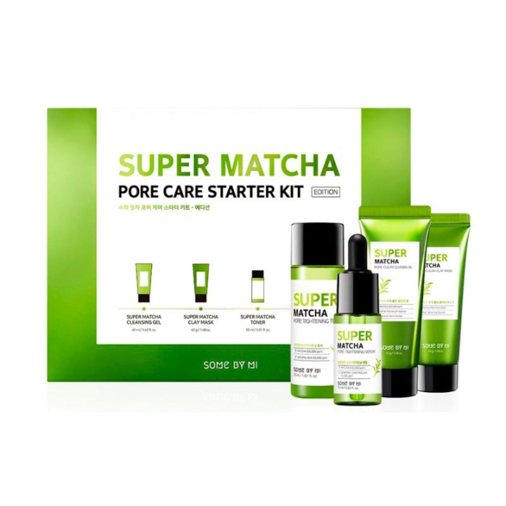 Some By Mi Super Matcha Pore Care Starter Kit - Travel-sized in the group BEAUTY & HEALTH / Skin care / Face / Face creams at TP E-commerce Nordic AB (D01586)